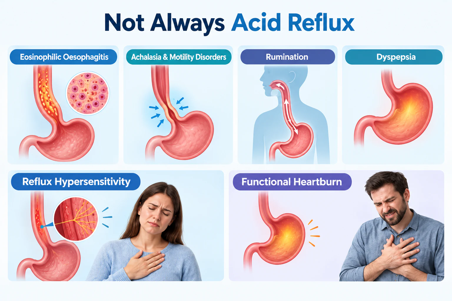 Indigestion and symptoms that can resemble reflux